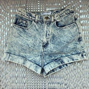 American Apparel High Wasted Denim Shorts